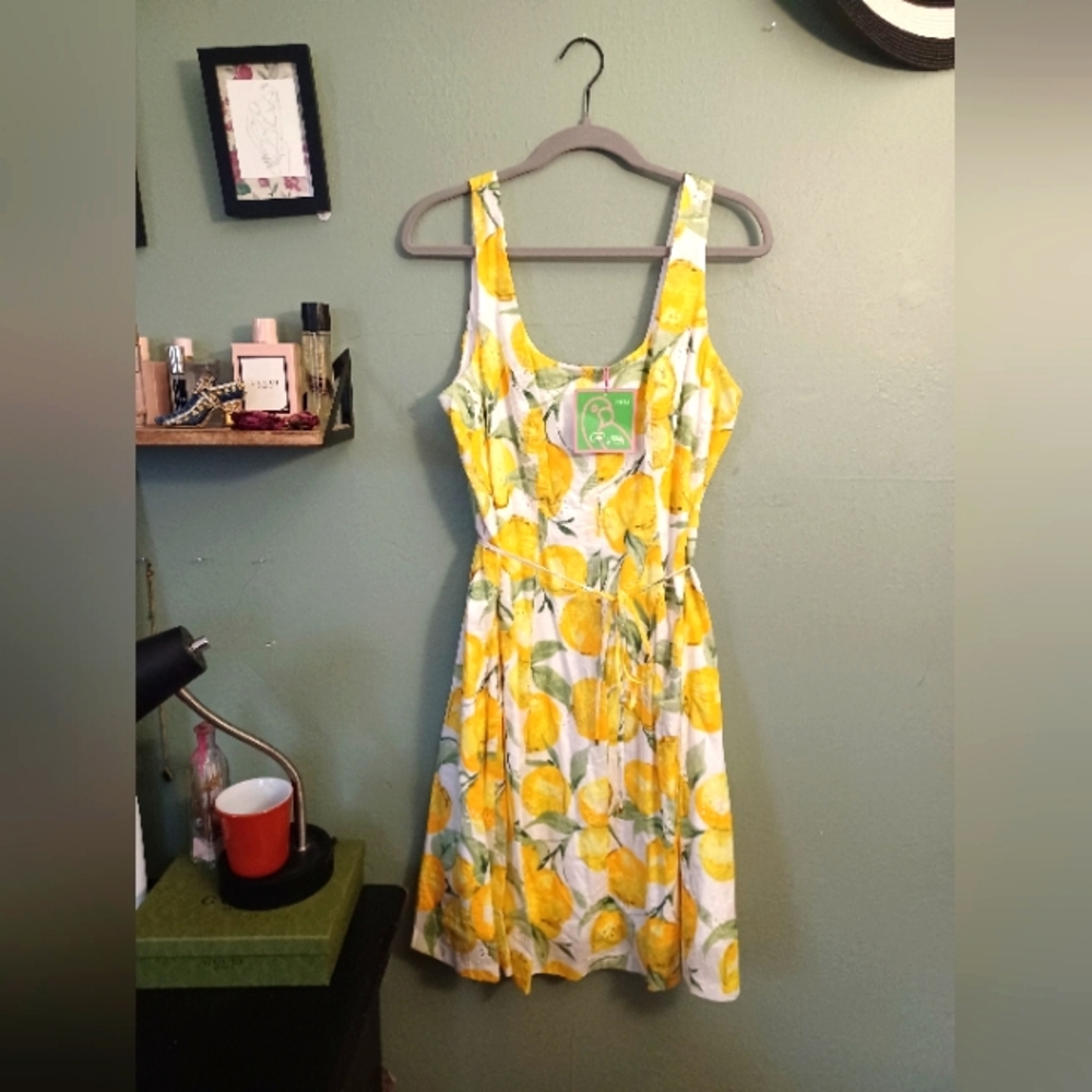 NWT Pappagallo Sleeveless Cotton Eyelet Dress Women's Size 16